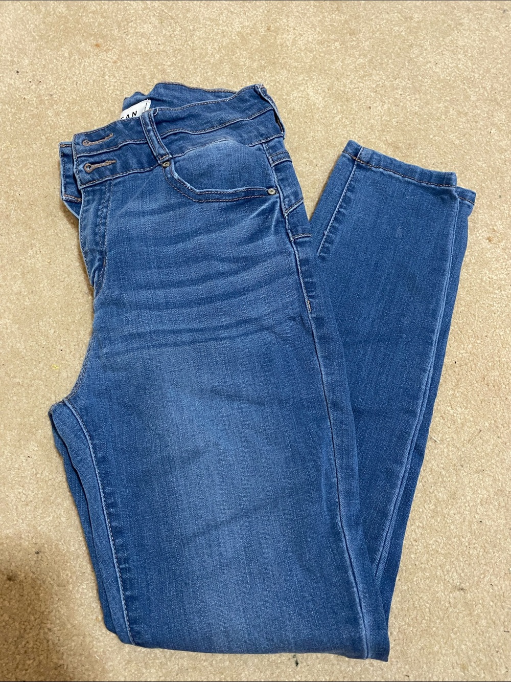Classic Dark Blue High-Rise Skinny Jeans